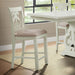 Elements International Stone Counter Height Swirl Back Side Dining Chair (Set of 2) in White - Vida Furniture (Laredo,TX)