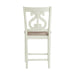 Elements International Stone Counter Height Swirl Back Side Dining Chair (Set of 2) in White - Vida Furniture (Laredo,TX)