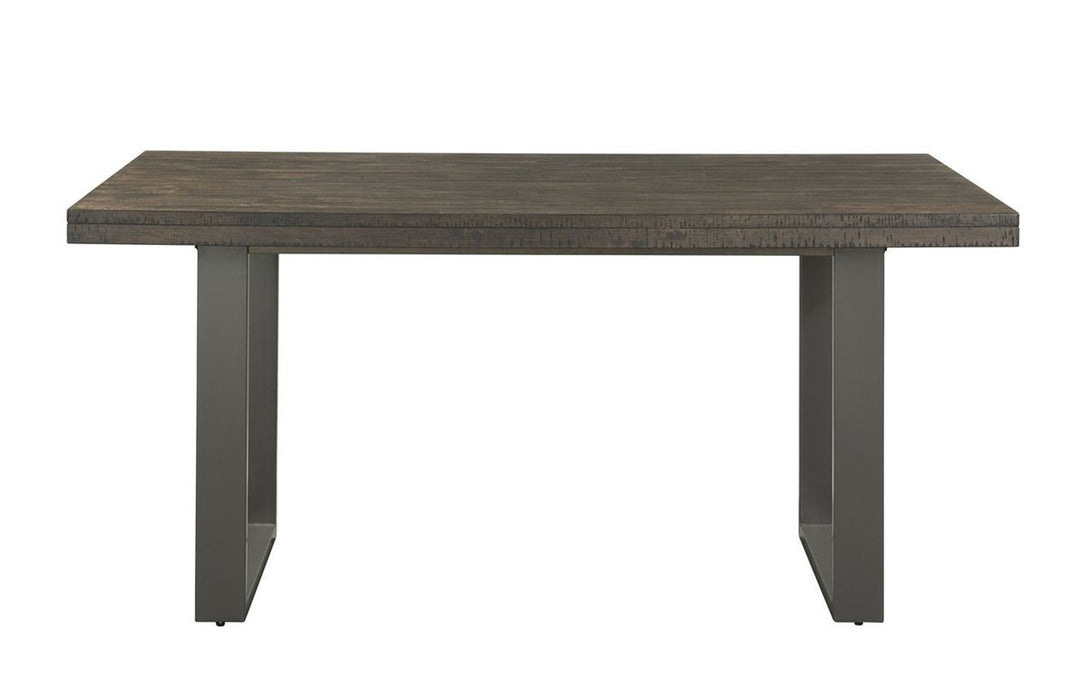 Elements International Sawyer Rectangular Dining Table in Smokey Dark Ash - Vida Furniture (Laredo,TX)