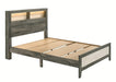 Crown Mark Furniture Rhett King Platform Bed in Gray - Vida Furniture (Laredo,TX)