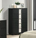 Crown Mark Furniture Rangley 5 Drawer Chest in Black - Vida Furniture (Laredo,TX)