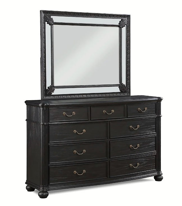 Crown Mark Furniture Kingsbury 9 Drawer Dresser in Black - Vida Furniture (Laredo,TX)