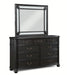 Crown Mark Furniture Kingsbury 9 Drawer Dresser in Black - Vida Furniture (Laredo,TX)