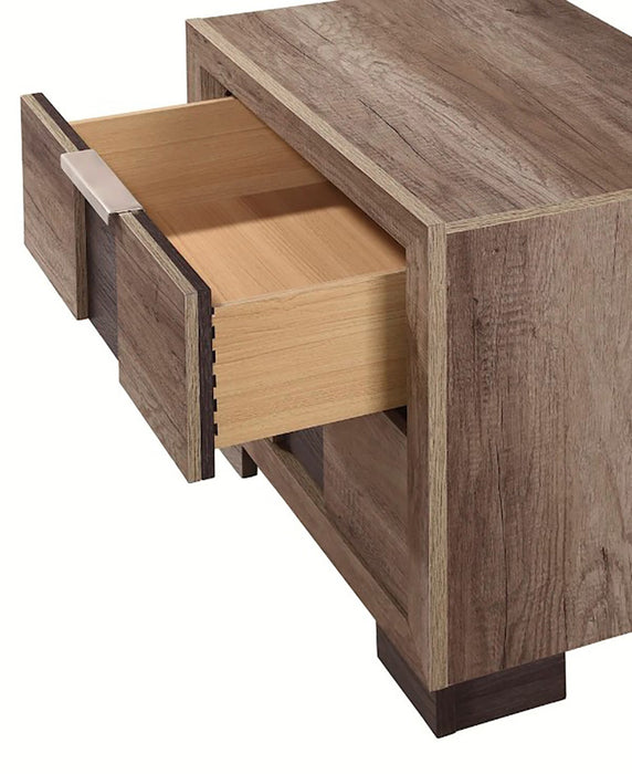 Crown Mark Furniture Rangley 2 Drawer Nightstand in Brown - Vida Furniture (Laredo,TX)