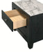 Crown Mark Furniture Cadence 2 Drawer Nightstand in Black - Vida Furniture (Laredo,TX)