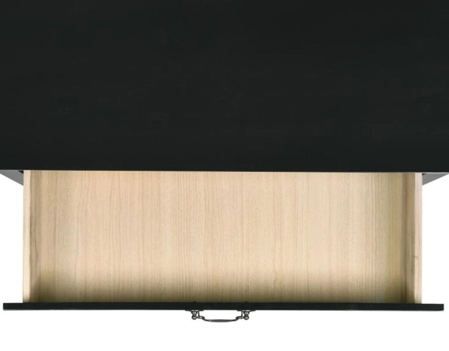 Elements International Louis Philippe Chest in Black - Vida Furniture (Laredo,TX)