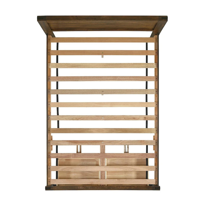 Elements International Warner King Storage Bed in Chesnut - Vida Furniture (Laredo,TX)