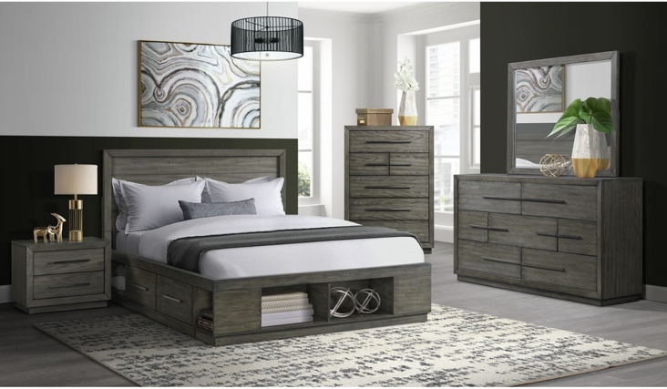 Elements International Elation 7 Drawer Gentlemens Chest in Gray - Vida Furniture (Laredo,TX)