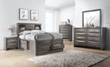 Elements International Emily Grey 3 Drawer Nightstand in Gray - Vida Furniture (Laredo,TX)