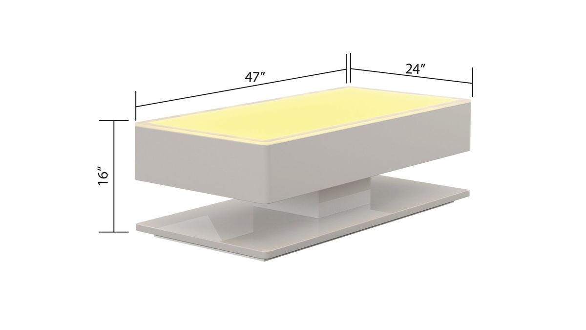 Galaxy Home Emma Coffe Table in White - Vida Furniture (Laredo,TX)
