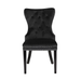 Galaxy Home Erica Wood Legs Dining Chair (Set of 2) in Black - Vida Furniture (Laredo,TX)