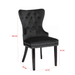 Galaxy Home Erica Wood Legs Dining Chair (Set of 2) in Black - Vida Furniture (Laredo,TX)
