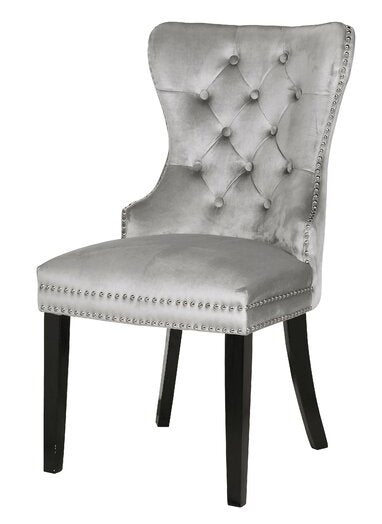 Galaxy Home Erica Wood Legs Dining Chair (Set of 2) in Light Grey - Vida Furniture (Laredo,TX)