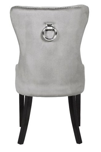 Galaxy Home Erica Wood Legs Dining Chair (Set of 2) in Light Grey - Vida Furniture (Laredo,TX)