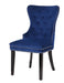 Galaxy Home Erica Wood Legs Dining Chair (Set of 2) in Blue - Vida Furniture (Laredo,TX)