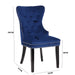 Galaxy Home Erica Wood Legs Dining Chair (Set of 2) in Blue - Vida Furniture (Laredo,TX)
