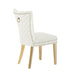 Galaxy Home Eva Gold Legs Dining Chair (Set of 2) in Beige - Vida Furniture (Laredo,TX)