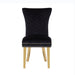 Galaxy Home Eva Gold Legs Dining Chair (Set of 2) in Black - Vida Furniture (Laredo,TX)