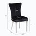 Galaxy Home Eva Stainless Steel Dining Chair (Set of 2) in Black - Vida Furniture (Laredo,TX)