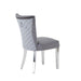 Galaxy Home Eva Stainless Steel Dining Chair (Set of 2) in Grey - Vida Furniture (Laredo,TX)