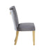 Galaxy Home Eva Gold Legs Dining Chair (Set of 2) in Grey - Vida Furniture (Laredo,TX)