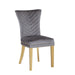 Galaxy Home Eva Gold Legs Dining Chair (Set of 2) in Grey - Vida Furniture (Laredo,TX)