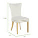 Galaxy Home Eva Gold Legs Dining Chair (Set of 2) in Beige - Vida Furniture (Laredo,TX)