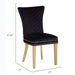 Galaxy Home Eva Gold Legs Dining Chair (Set of 2) in Black - Vida Furniture (Laredo,TX)