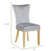 Galaxy Home Eva Gold Legs Dining Chair (Set of 2) in Silver - Vida Furniture (Laredo,TX)