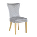 Galaxy Home Eva Gold Legs Dining Chair (Set of 2) in Silver - Vida Furniture (Laredo,TX)