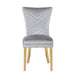 Galaxy Home Eva Gold Legs Dining Chair (Set of 2) in Silver - Vida Furniture (Laredo,TX)