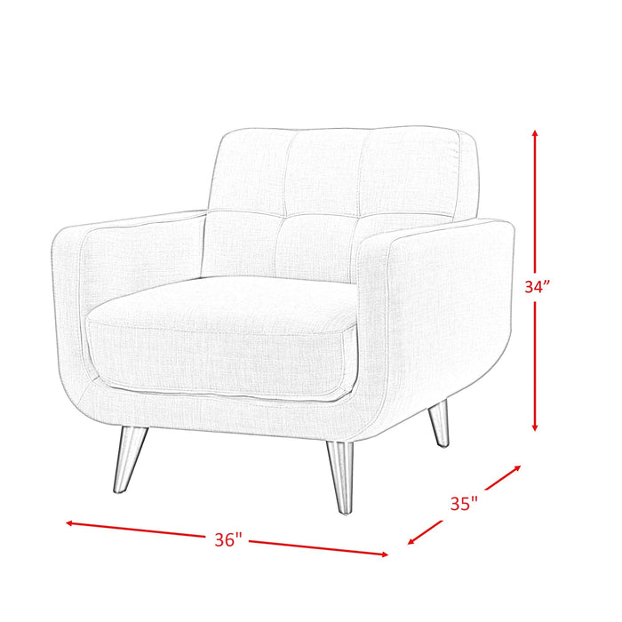 Hadley Sofa & Chair Set in Charcoal