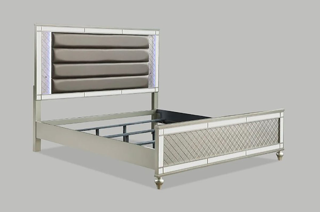 Crown Mark Furniture Cristian King Panel Bed in Beige B1680-K - Vida Furniture (Laredo,TX)