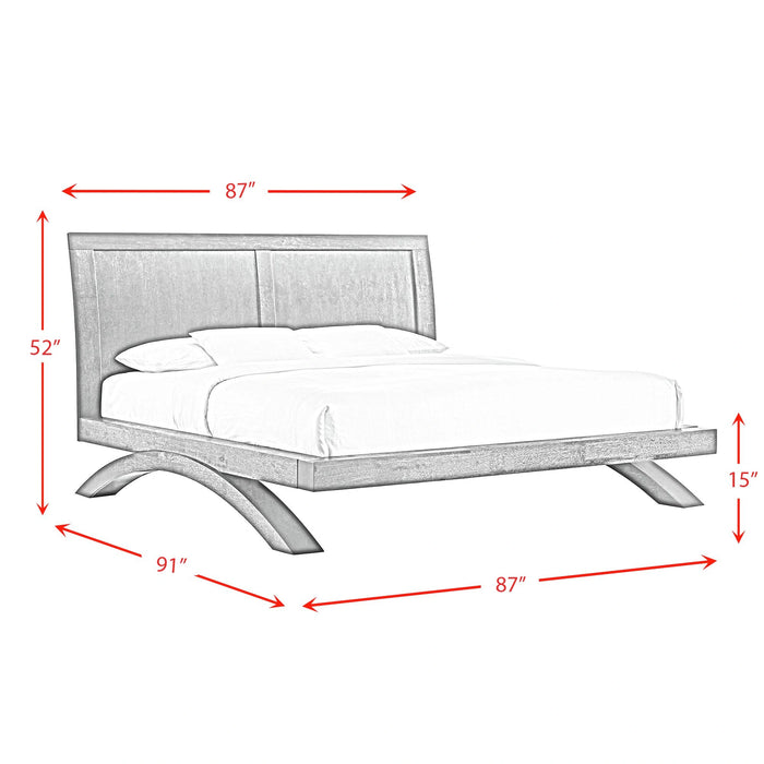Allan Bedroom Set with 2 Nightstands in Black