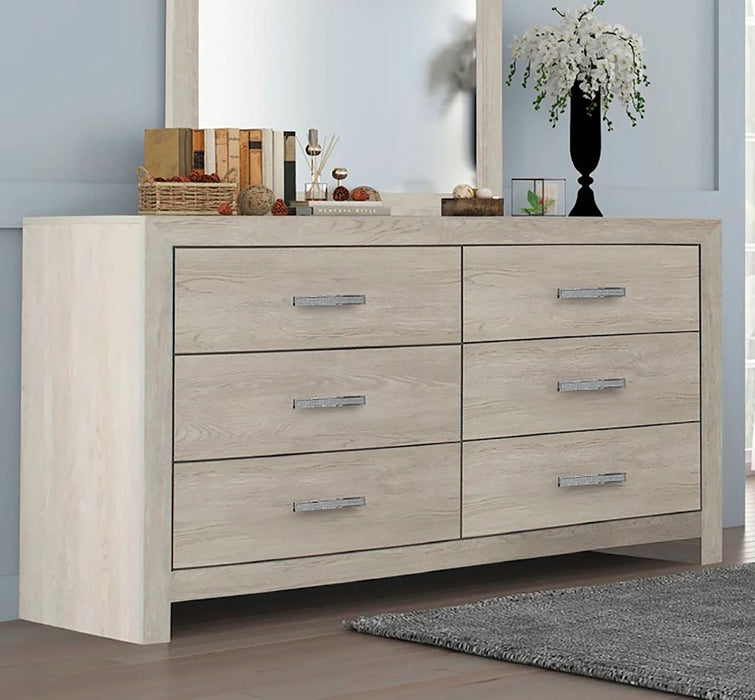 Crown Mark Furniture Jaylen 6 Drawer Dresser in Gray - Vida Furniture (Laredo,TX)