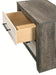 Crown Mark Furniture Rhett 2 Drawer Nightstand in Gray - Vida Furniture (Laredo,TX)