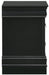 Elements International Louis Philippe Nightstand in Black - Vida Furniture (Laredo,TX)
