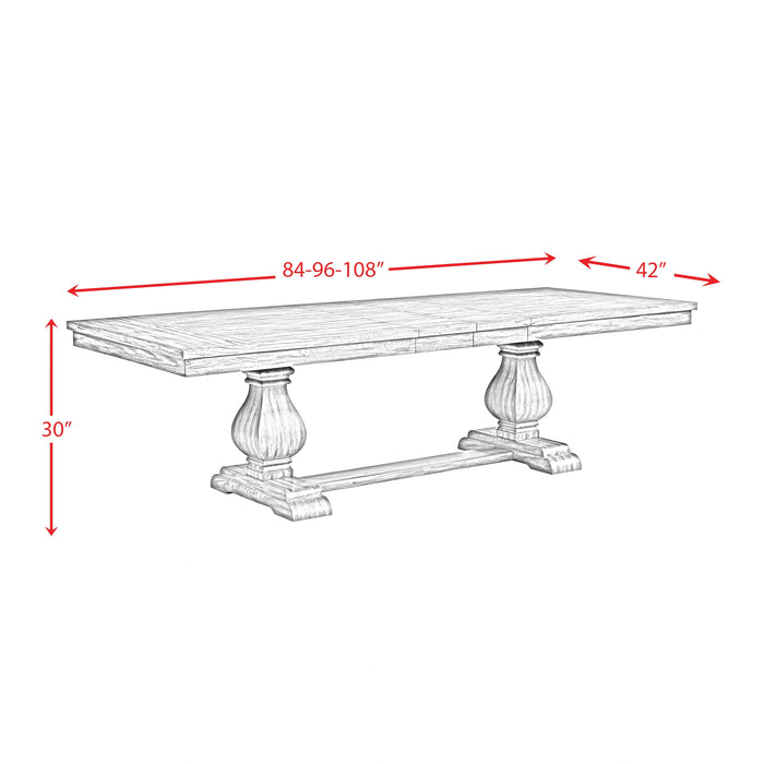 Gramercy 6PC Dining Set-Table, Four Chairs and Settee