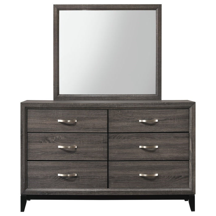 Crown Mark Akerson Mirror in Grey - Vida Furniture (Laredo,TX)
