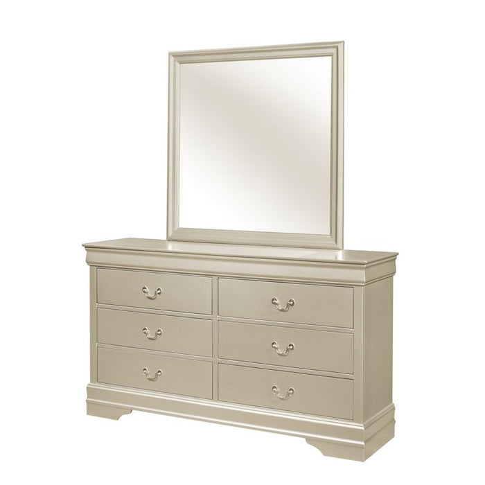Crown Mark Louis Philip Mirror in Champagne - Vida Furniture (Laredo,TX)