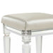 Elements International Twenty Nine Vanity Stool in White - Vida Furniture (Laredo,TX)
