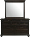 Elements International Slater 9 Drawer Dresser in Black - Vida Furniture (Laredo,TX)