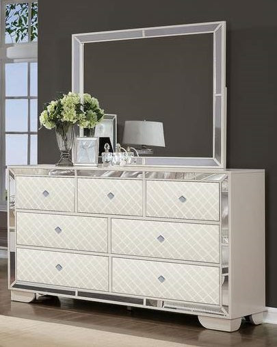 Galaxy Home Madison Mirror in Beige - Vida Furniture (Laredo,TX)
