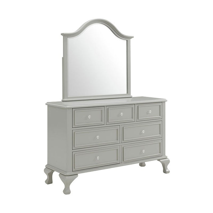 Elements International Jesse Youth Dresser in Grey - Vida Furniture (Laredo,TX)