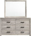 Elements International Ellen Dresser in White - Vida Furniture (Laredo,TX)