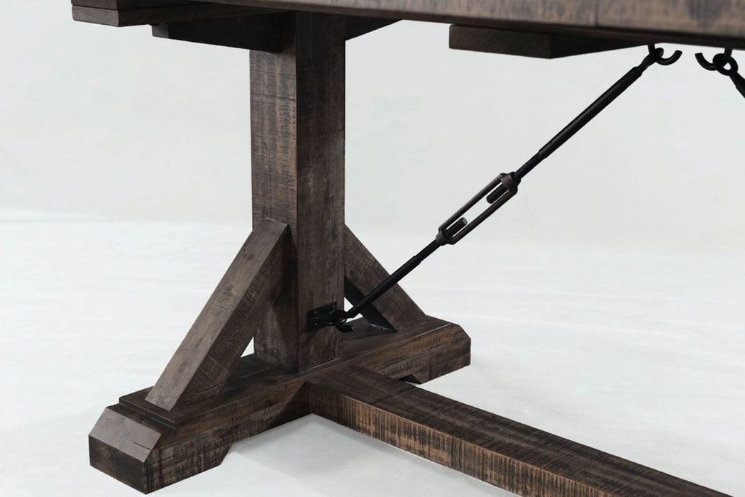 Elements International Finn Rectangular Dining Table in WalnutC - Vida Furniture (Laredo,TX)