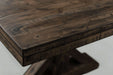 Elements International Finn Rectangular Dining Table in WalnutC - Vida Furniture (Laredo,TX)