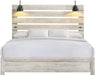 Elements International Fort Worth Queen Panel Bed in White - Vida Furniture (Laredo,TX)