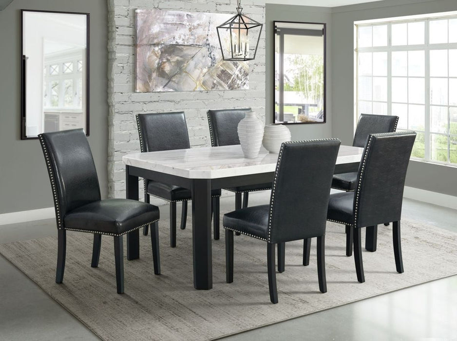 Elements International Francesca Meridian Side Chair (Set of 2) in Black - Vida Furniture (Laredo,TX)