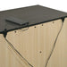 Elements International Sasha Nightstand in Charcoal - Vida Furniture (Laredo,TX)